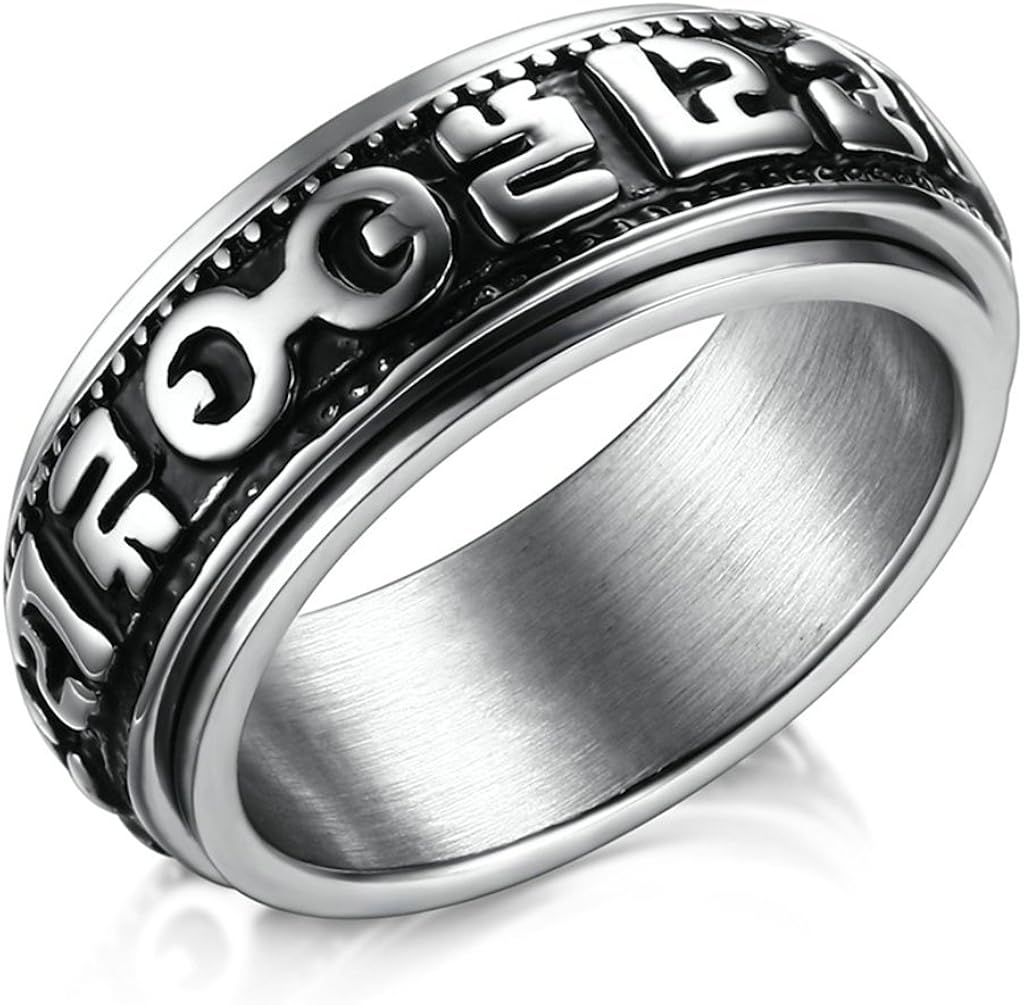 Compra Fedi Nuziali Acciaio Inox / 585 Oro Bianco Da Uomo - Foto 12