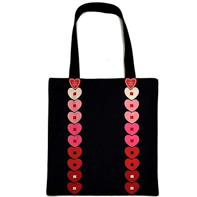 TOTE BAG MANY HEARTS Happy Valentines Day Designer Canvas Fashion Printed Tote Bag For Women