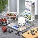 Etekcity Large Food Scale Digital Kitchen Weight Grams and Ounces for Baking and Cooking Stainless Steel, Blue Display