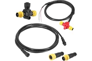 COEULSE NMEA 2000 Starter Kit for Lowrance Simrad Garmin Device, Marine Grade NMEA 2K Backbone Cables Drop Cables Tees Terminators Replacement Part (Single Device)