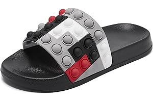 Engtoy Kid Boys Girls Slides Sandals For Kid Unisex Child Slippers Lightweight Non-slip Open Toe Comfy Shower Beach Funny Slide Sandals