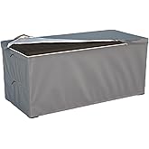 Deck Box Cover - Outdoor Storage Box Cover 130 Gallon, Heavy Duty 600D Oxford Cloth Water And Dust Resistant, Size 52 x26.7 x 28 Inches Fits Most Patio Box.