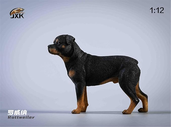 Amazon Kk店 1 12 Jxk 素体 フィギュア 置物 かっこいい リアル 真実 動物 犬 ロットワイラー セット 台座 スタンド フィギュア ドール 通販