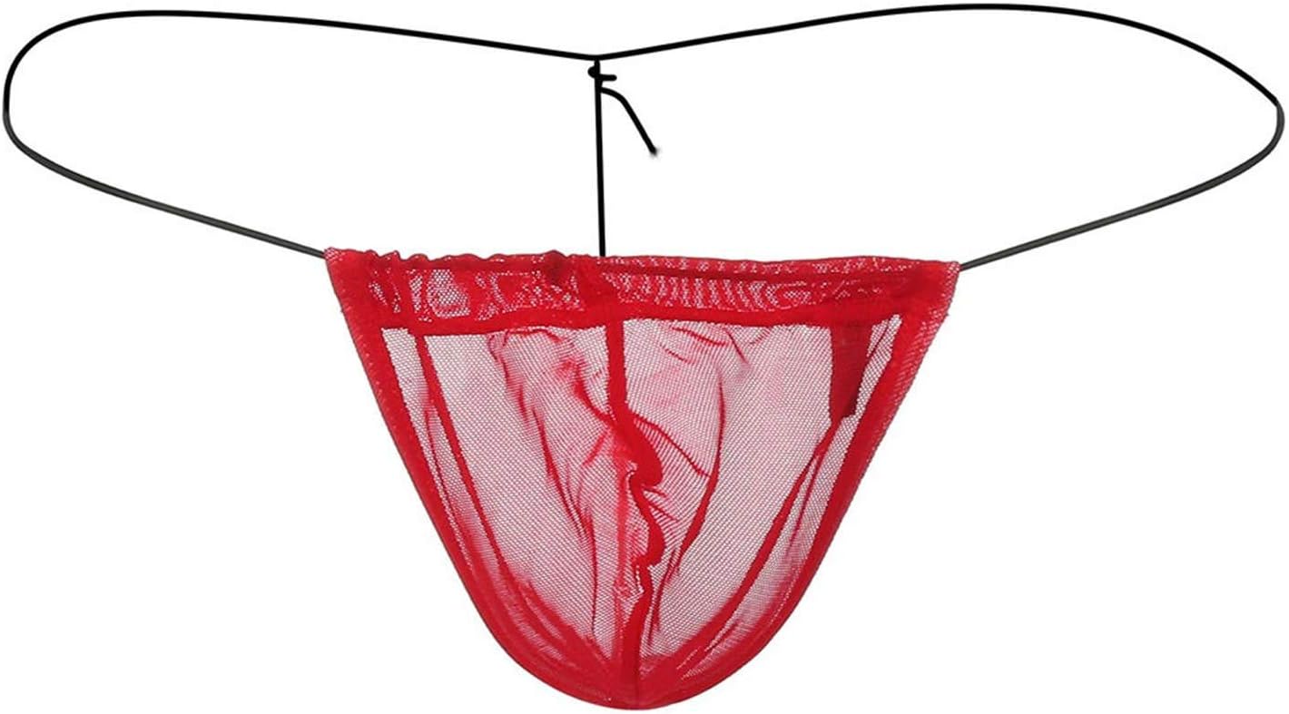 Homme Garçon String sousvêtement Culotte Slips Brief Maille Dentelle Sexy Tulle Translucide