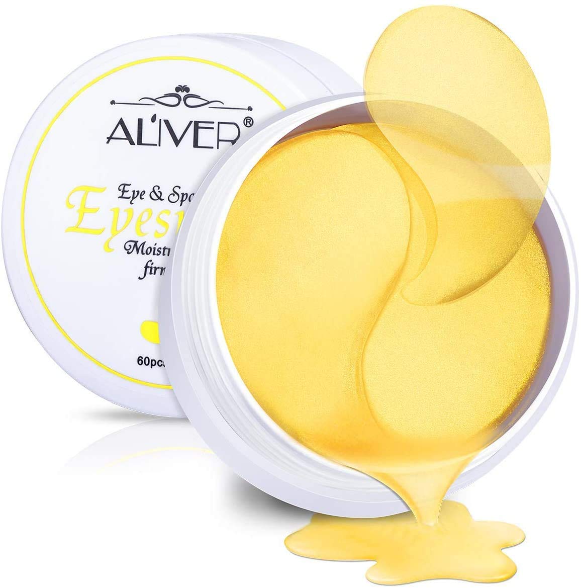 24K Gold Under Eye Treatment Mask,Eye Masks for Dark Circles, Anti Wrinkle Treatment, Under Eye Gel Pads, Eye Mask for Puffy Eyes, Skincare, Hydrating | 60 Pieces/30 Pair — image 1
