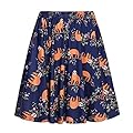 YJQ Women's High Waist Cute Animals Printed Skater Skirt Pleated Skirt