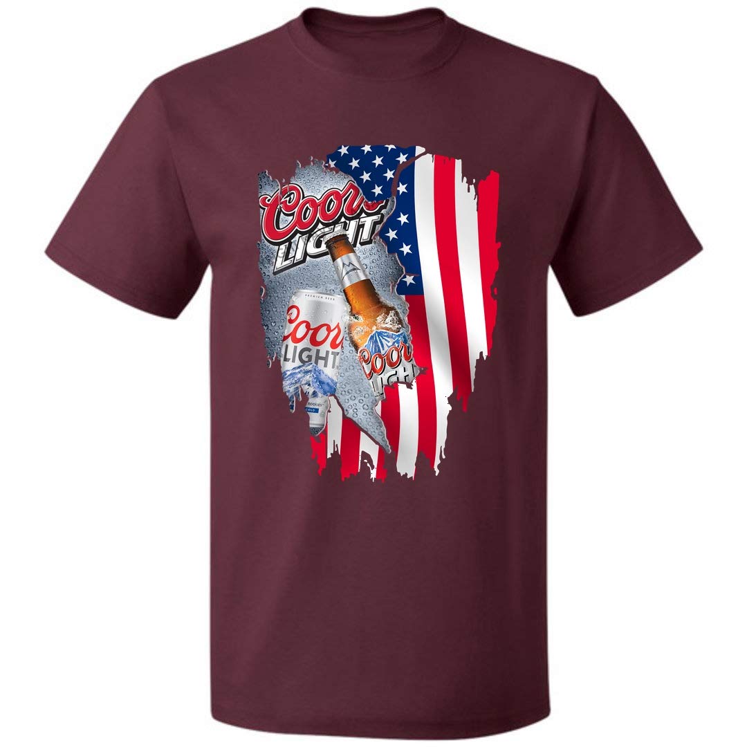 Coors Light American Flag Beer 4th Of July Unisex T Shirt For S Up To 5
