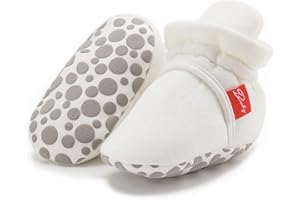 CENCIRILY Baby Unisex Booties Warm Fleece Winter Stay On Infant Slipper Socks Boys Girls Soft Non Slip Sole Newborn First Walkers Ankle Crib Shoes