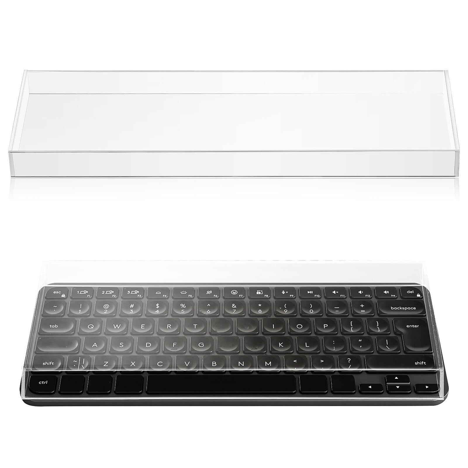 Hemobllo 65% Keyboard Dust Cover - 68 Keys Clear Acrylic Keyboard Cover Protector Cover for 68 Keys Mechanical, Computer Gaming (31x10x2.2cm)