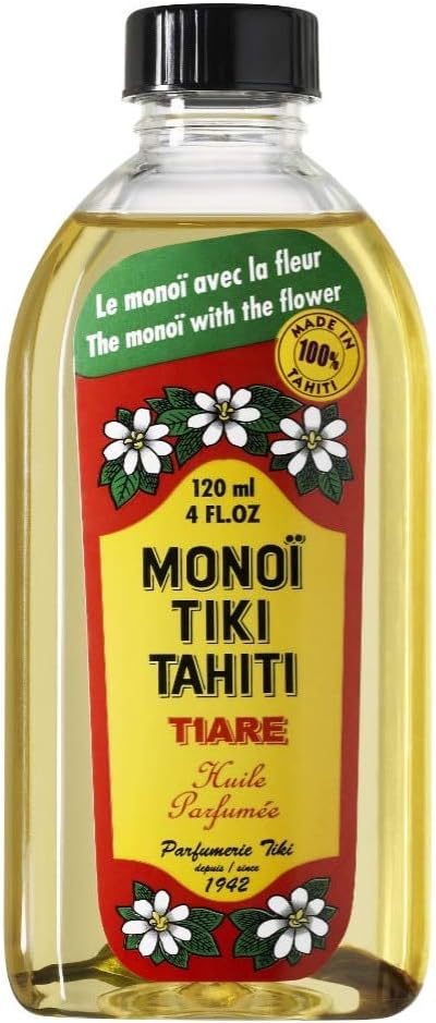 Monoi Tiki Tahiti Tiare 120ml Coconut Oil Skin Hair Moisturizer