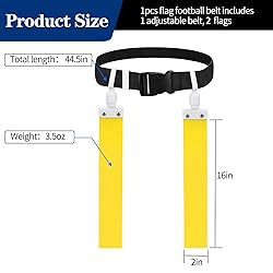 DkOvn Flag Football Belt, 2pcs Adjustable Flag