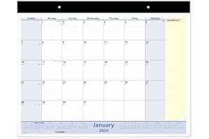 AT-A-GLANCE 2024 Desk Calendar, Monthly Desk Pad, 22" x 17", Standard, QuickNotes (SK7000024)