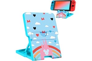 Lotadilo Switch Stand for Nintendo Switch/OLED - Cute Holder for Women Girls Boys Kids Teens Cartoon Design Cool Phone Stand Adjustable Portable Foldable Switch Accessories, Castle