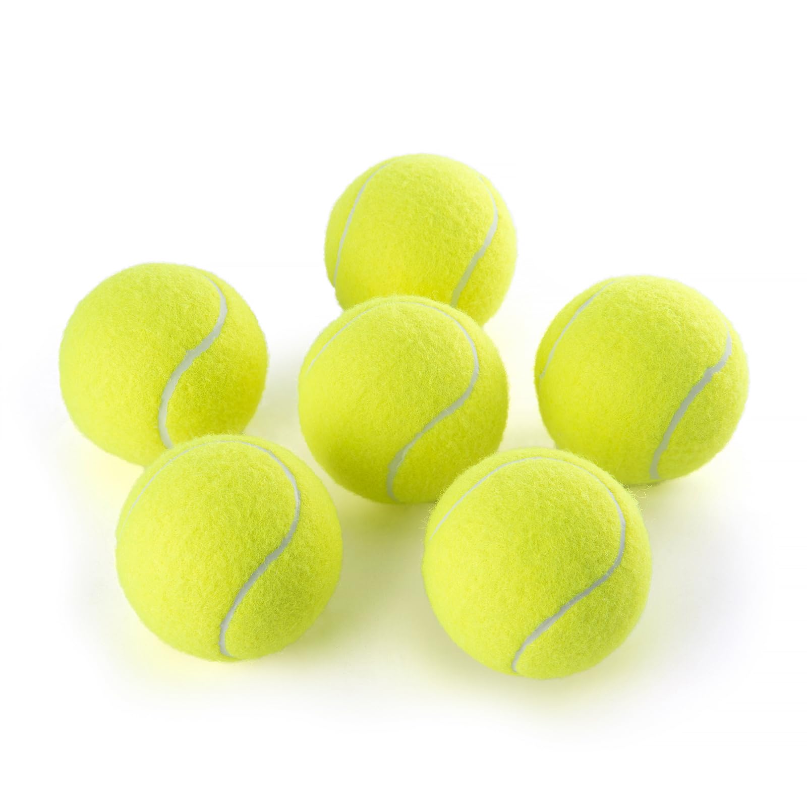 Photo 1 of PHOEPET 6-Pack Tennis Balls for Beginner Training Practice- Bulk Dog Balls for Fetch Chew Toys(Neon Yellow)