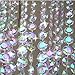 3 ft x 9 ft Clear Iridescent Faux Crystal Beaded Curtain