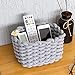 CutieUnion Cotton Woven Storage Baskets with Dual Rope Handles for Toy Storage Durable Nursery Bins(3 Pack,Grey)