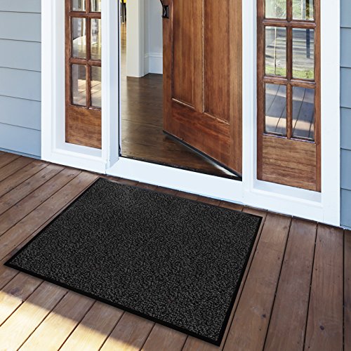 casa pura Premium Entry Mat | Entrance Mat Comparison Test Score: Very Good (A-/1.3) | Ideal as Front Door Mat or Entry Rug | Charcoal Gray - 36" x 60" - Thumbnail 4