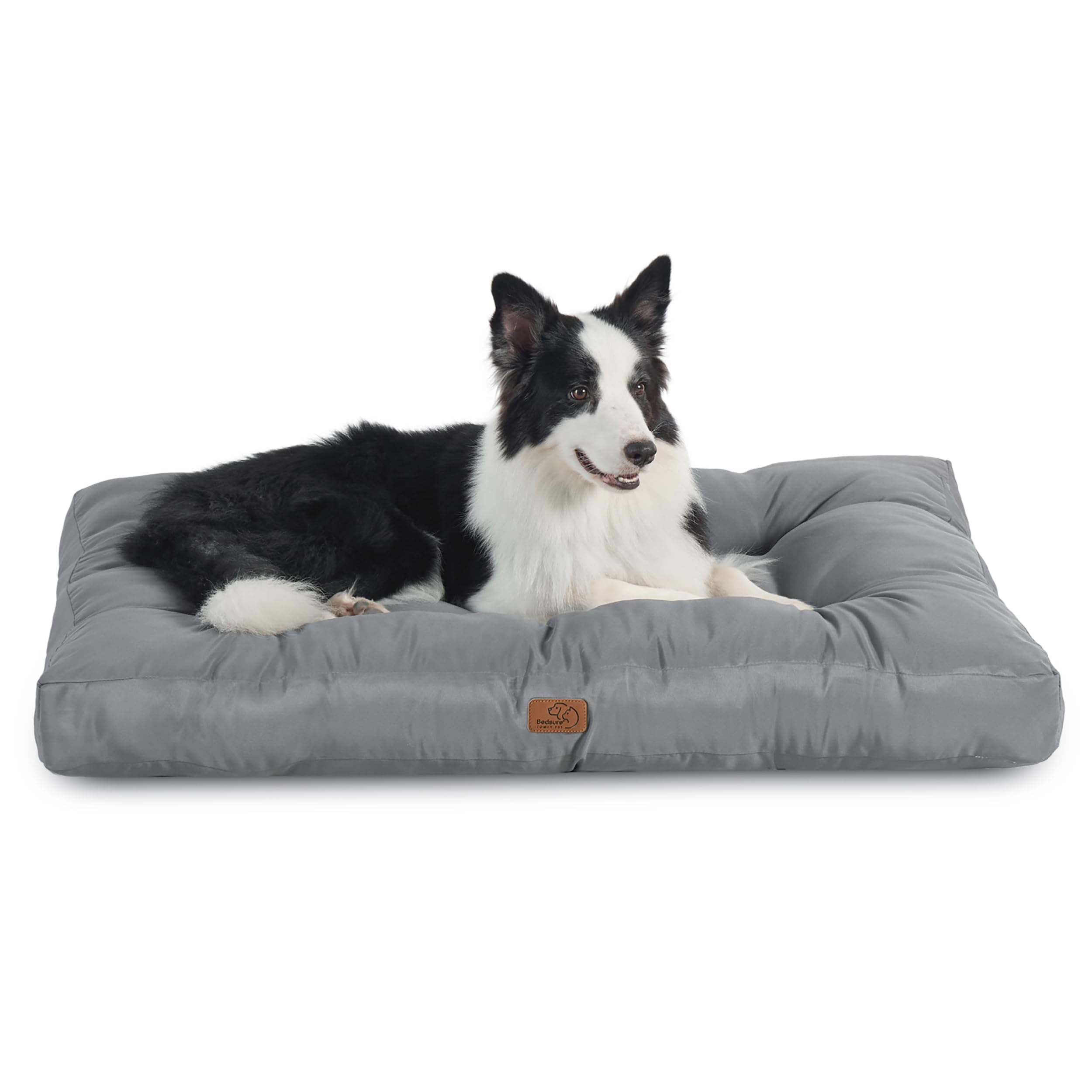 Photo 1 of Bedsure Dog Beds Large Sized Dogs - Washable Pet Bed Mattress with Oxford Fabric, Pet Pillow Cushion for Crate, Grey Dog Mat Outdoor, 36x27x4, Grey