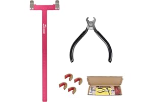 Elong Archery Nocking Pliers with 4pcs Nocking Points with Bow Square T Ruler 12 inches Measurement Compound Recurve