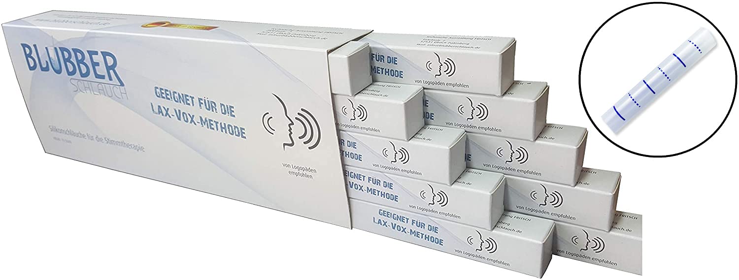 Silicone hose for voice therapy 10 Schläuche transparent (milchig)