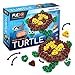 Flexo - Toy Building Brick Set with Flexible 3D Blocks - Fun Ocean Theme Educational Stem Learning for Girls & Boys - Kids Age 7+ - 229 Piece Build Kit - Award Winning Design - Turtle Design