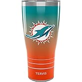 Tervis Traveler NFL Miami Dolphins - Ombre Made in USA Double Walled Insulated Tumbler Travel Cup Keeps Drinks Cold & Hot, 30oz, Stainless Steel