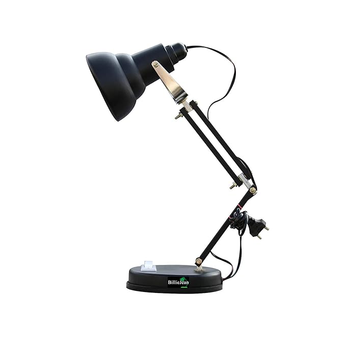 Wemex Billie Jean Reading & Study Table Lamp,Matte Black