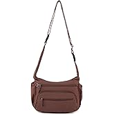 Trendy Nylon Crossbody Bags for Women,Multi-Pocket Shoulder Handbag Lightweight Sling Hobo Bag Roomy Travel Crossbody Purses