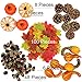 Pumpkin Decorating Kits, 166pcs Artificial Autumn Gourds, Mini Pumpkins, Pine Cones, Maple Leaves, Acorns for Thanksgiving Halloween Harvest Festival Fall Decor