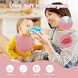 Vicloon Baby Teething Bibs Set Absorbent Muslin 3 pcs 29cm Neck 25x22cm view 3