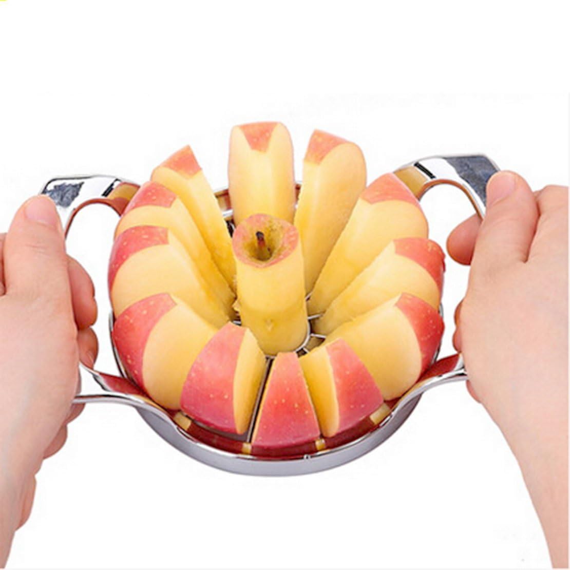 donfohy Cut fruit slicer large stainless steel multi-function knife slicer to cut nuclear splitter tool, go to nuclear slicer, fruit knife to go nuclear,