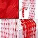 90shine 412PCS Valentines Set Decorations - Heart Window Curtains+Artificial Rose Petals+Double Hanging Swirls - Romantic Lace Wedding Party Decor Supplies