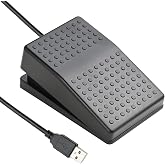 iKKEGOL Upgraded USB Foot Switch Single Pedal Mechanical Control Footswitch Map Mouse Keyboard Hotkey Combination Key Press Simulator Program Page Turner Game Transcription HID