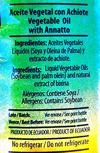 LA FAVORITA VEGETABLE OIL WITH ANNATO 16.9 OZ