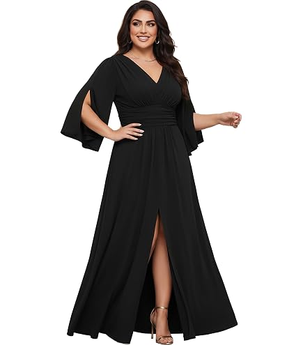 kimono sleeve maxi dress KOH KOH Womens Long with Sleeves Wrap Fall Winter Empire Waist Flowy Casual Formal Cute Maternity Robe Abaya Gowns Gown Dresses, Capri Blue M 8-10 : Clothing or anniversaries prints-patterns Color:R50 Steel Blue N.S NEVA STYLE Satin