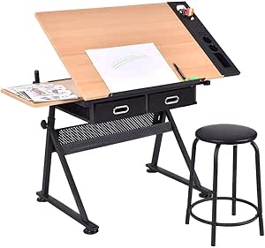 Mesa Auxiliar para Ordenador Portátil con Ruedas Ajustable Altura