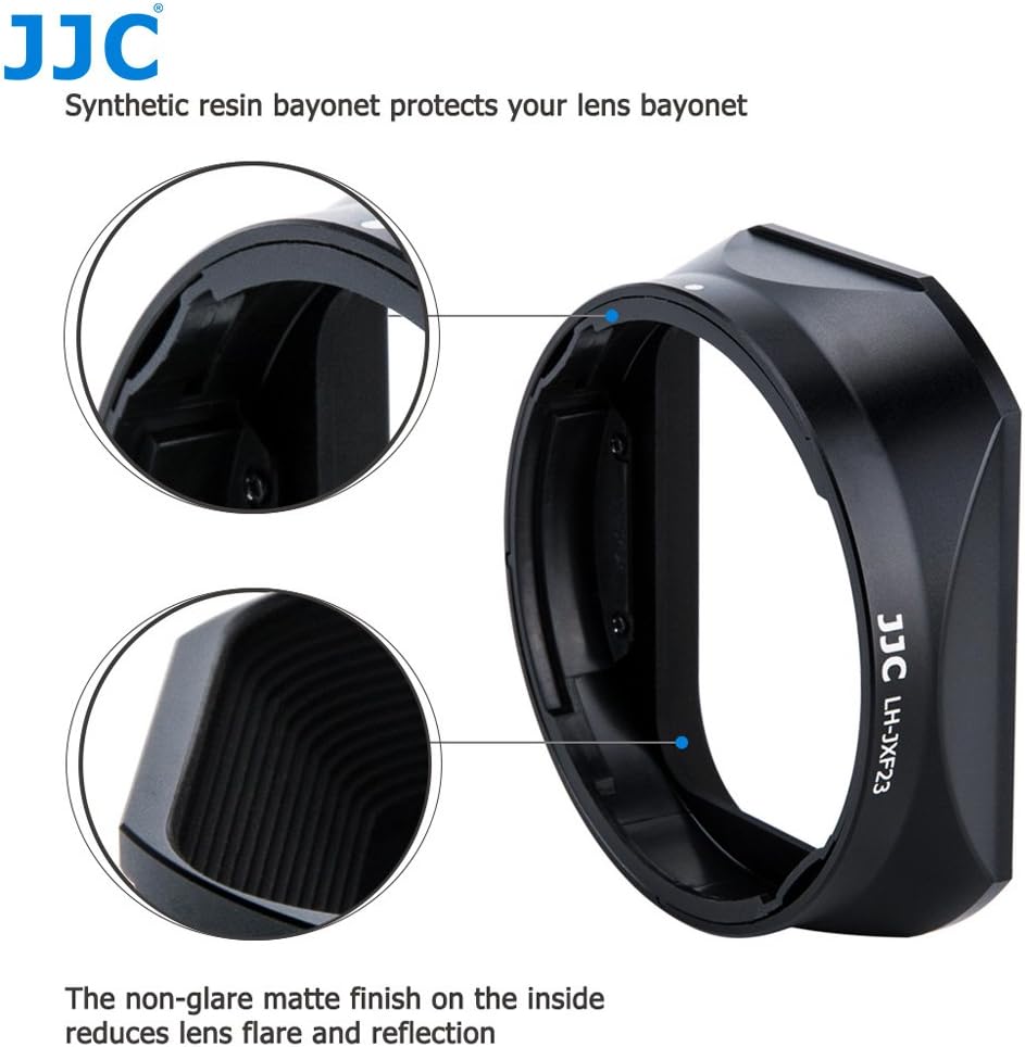 JJC Black Lens Hood Cap Kit for Fujifilm XF 23mm f/1.4 R & 56mm f/1.2 R, Replaces LH-XF23, Fits Fuji XF 23mm F1.4 R - Image 4