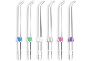 RAXSEG Flosser Replacement Tips for Waterpik Water Flosser, Reach Flosser Refill Heads Replacement Heads for Waterpik, Compatible with Waterpik Oral Irrigator & Dental Flosser(6 Classic Jet Tips)