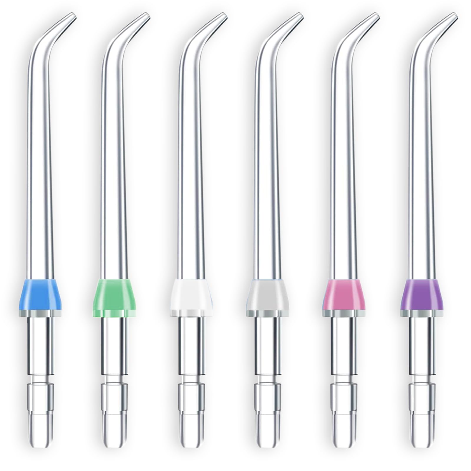 Flosser Replacement Tips for Waterpik Water Flosser,Plaque Seeker Replacement Tips Compatible with Waterpik Water Flossers and Other Brand Oral Irrigators, Plaque Remove Brisles Tips(6-Pack)