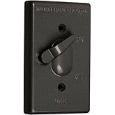 TayMac TC100Z Weatherproof Toggle Cover, 1-Gang, Vertical Device Mount, Bronze