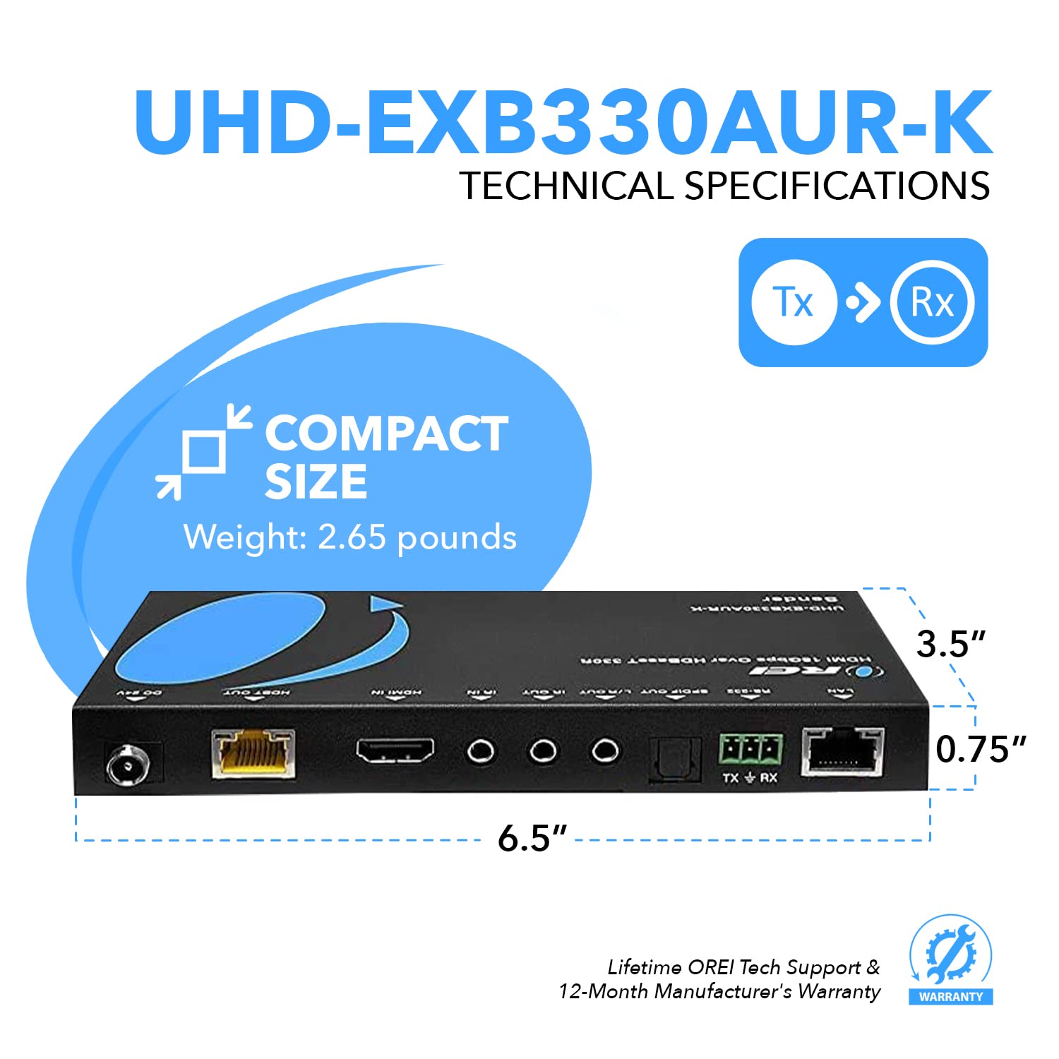 OREI 4K HDMI Extender Balun UltraHD 4K