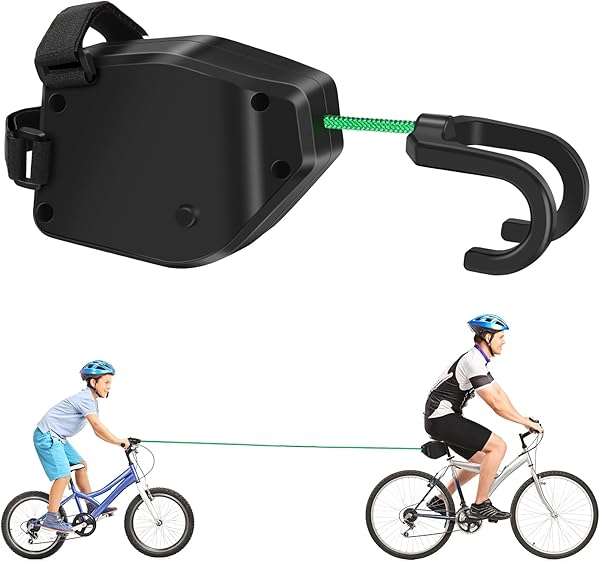Fahrrad Abschleppseil Kinder mit Dreiecktasche,Elastisches 2.5M Fahrrad Traktionsseil,Eltern Kind Zugseil Abschleppseil Traktionsseil,Tragfähigkeit 500 lbs für Kinder MTB Bike