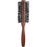 Spornette Italian Round Boar Bristle Brush - Large Round Brush for Blow Drying, Styling & Volumizing - Wooden Brush for Medium to Long Thick, Fine, Curly or Straight Hair (2.25 inch)