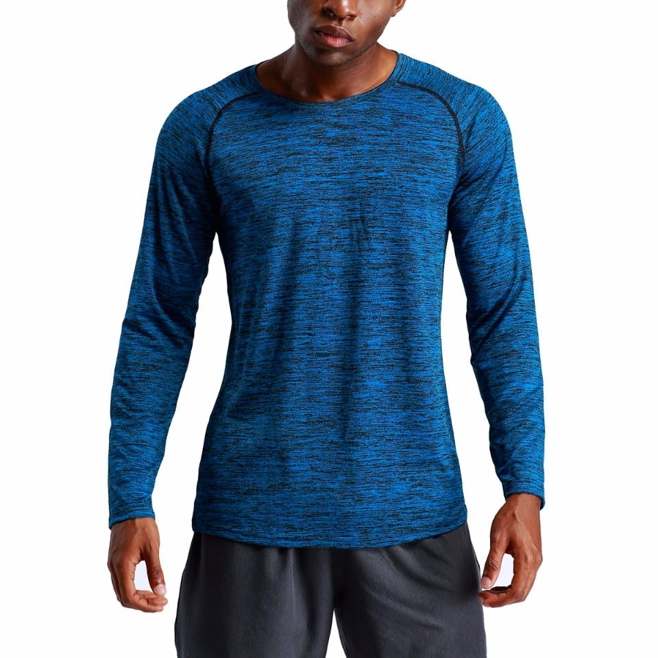 Generic Men’s Long Sleeve Athletic Shirt – Lightweight Moisture-Wicking Workout Top, Quick Dry Performance T-Shirt for Running, Training, Gym, Sports