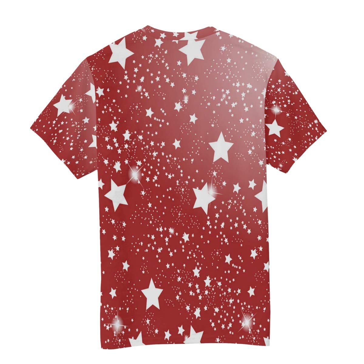 Men Red Shining Starry Sky Mens T 
