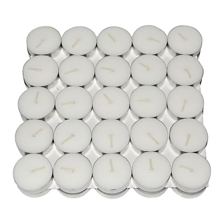 Tea Light White Candle- Set of 50)