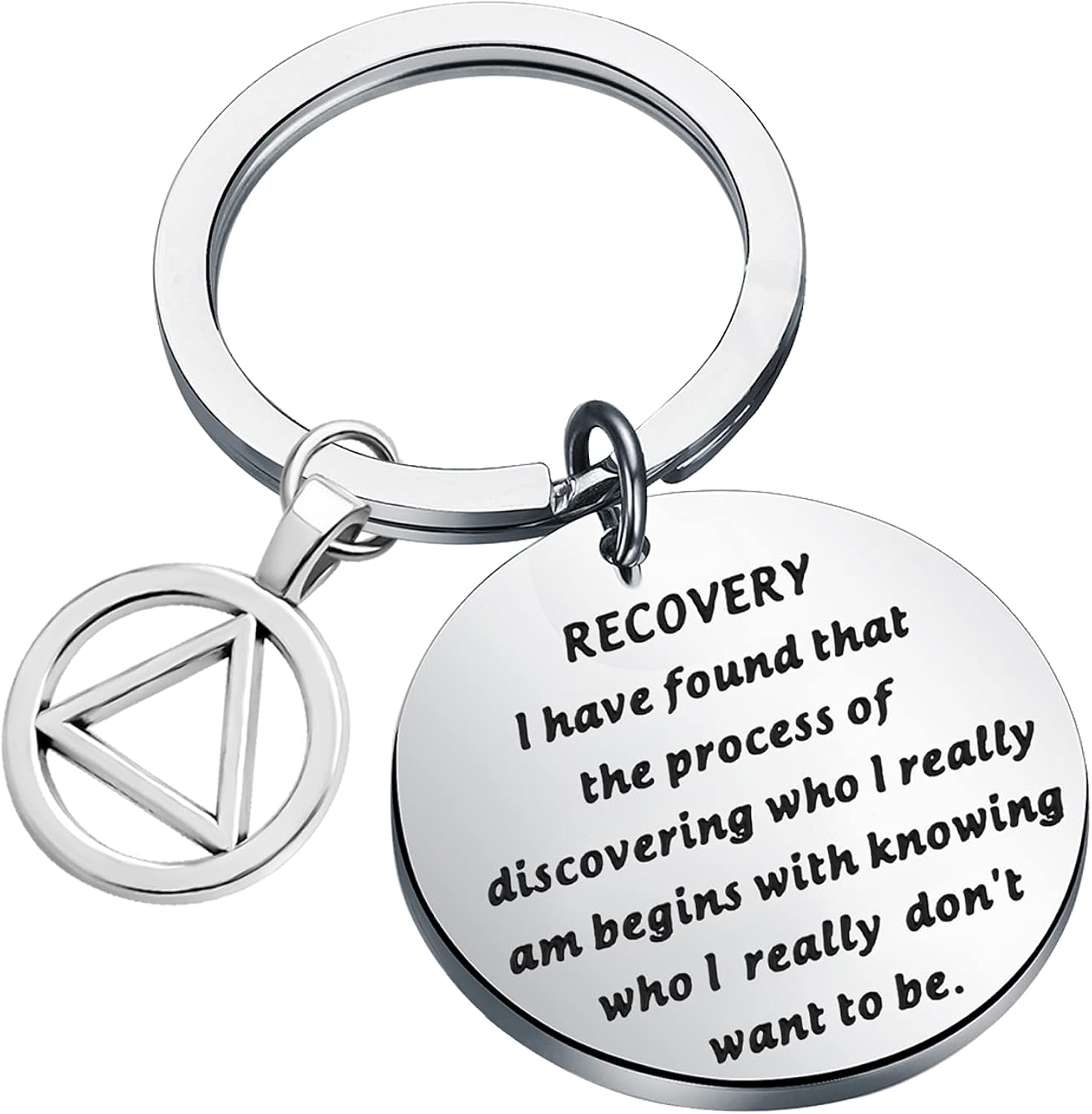PENQI Sobriety Jewelry AA Alcoholics Anonymous Gift RECOVERY keychain