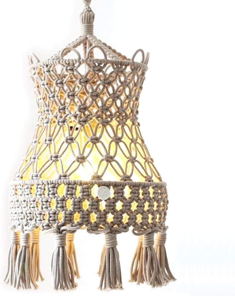 TARTIERY Bohemian Style HandKnitted Lampshade, Lamp Shade Light Cove