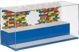 Room Copenhagen LEGO Play and Display Case, 2-Tier Toy Storage Container LEGO, Iconic Blue