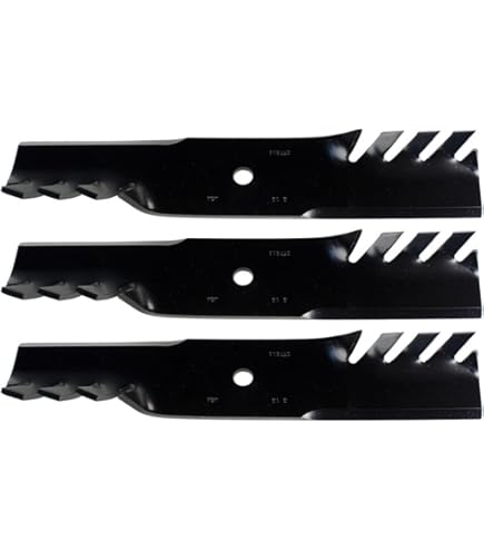 Amazon.com : USA Mower Blades (3 CMB185BP Toothed Extra High Lift